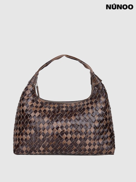 بني - Núnoo Maxi Dandy Braided Viper Bag