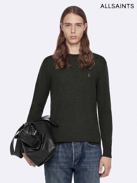 Жасыл - Regular Allsaints Mode Merino Crew Neck Jumper