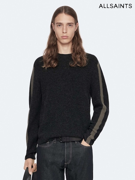 Šedá - Regular Allsaints Hawke Crew Neck Jumper
