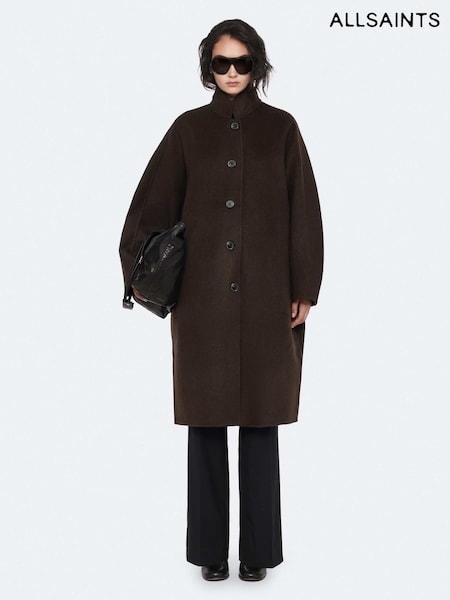 بني - Allsaints Effie Coat