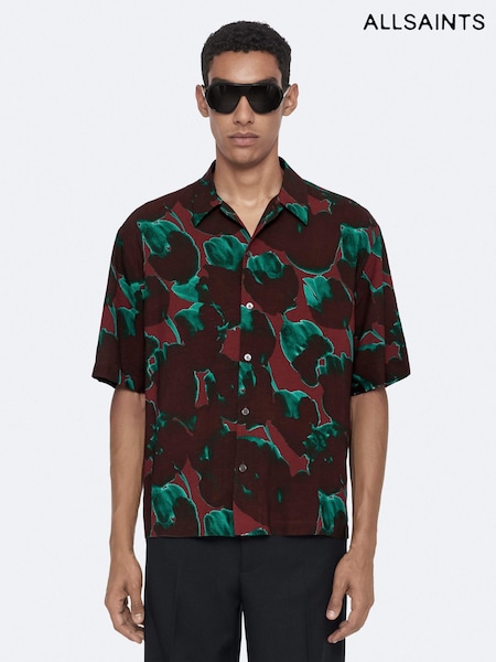 Red - Regular Allsaints Tulip Short Sleeve Shirt