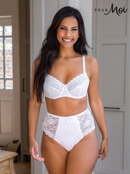 Pour Moi White High Waist Rebel Deep Knickers (216544) | €20