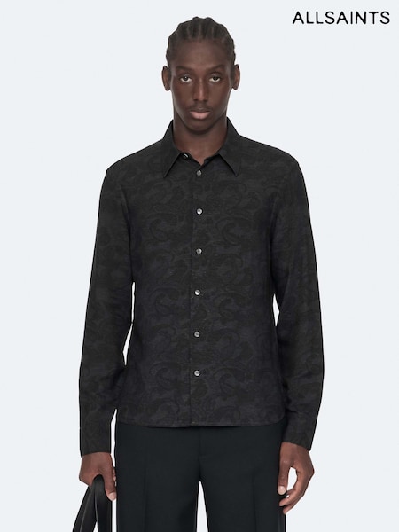 Black - Regular Allsaints Seraphim Long Sleeve Shirt