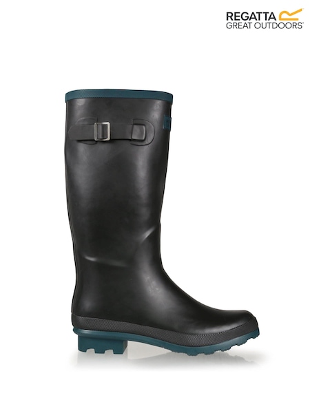 Regatta Black/Teal Ladies Fairweather II Wellies (216847) | €30
