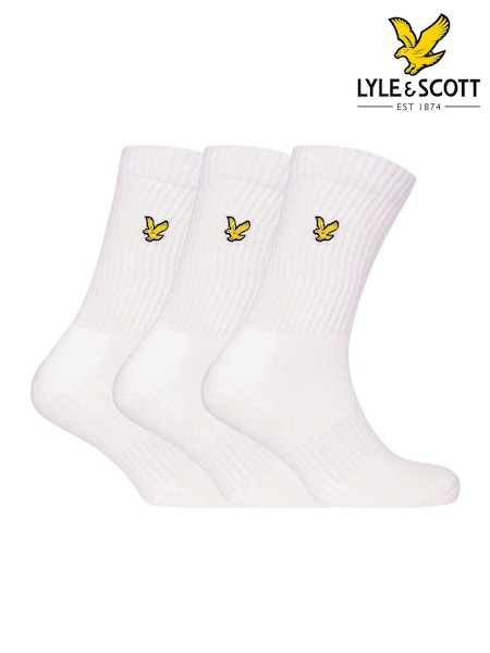 White Lyle & Scott Sport Socks 3 Pack (217056) | 102 SAR