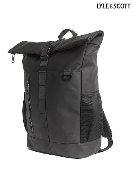 Black - Regular Lyle & Scott Weather Resistant Roll Top Bag