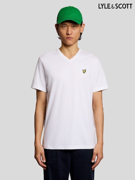 White - Regular Lyle & Scott V-neck T-shirt