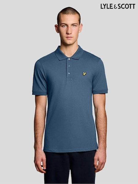 Blå - Regular Lyle & Scott Plain Polo Shirt