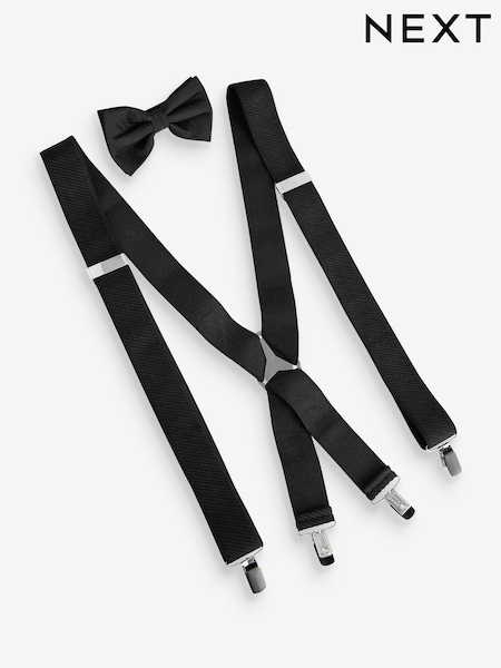 שחור - Wide Braces And Bow Tie Set (217310) | ‏62‏₪
