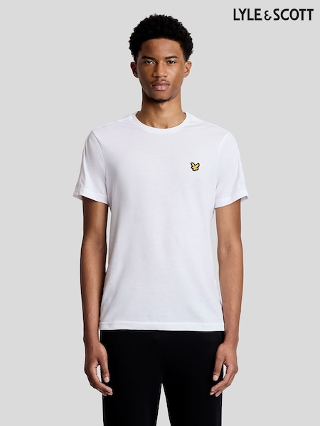 White - Regular Lyle & Scott Jacquard Tape T-shirt