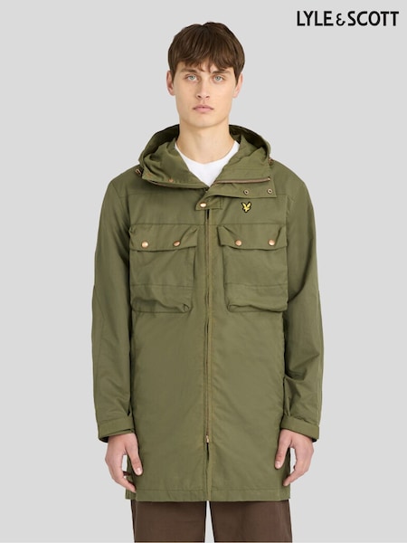 Green - Regular Lyle & Scott Waxed Guard Parka Jacket