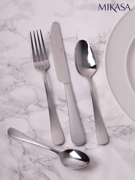 Mikasa 16 Piece Silver Satin Cutlery Set (217785) | €36
