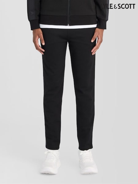 Black - Regular Lyle & Scott Padel Taped Joggers