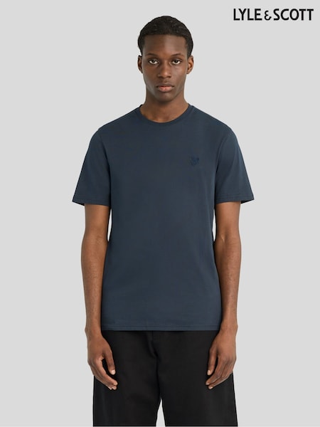 Μπλε - Regular Lyle & Scott Superfine T-shirt