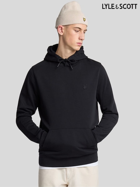 Black - Regular Lyle & Scott Superfine Pullover Hoodie