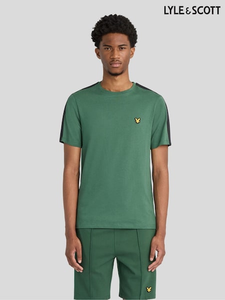 Green - Regular Lyle & Scott Padel Taped T-shirt