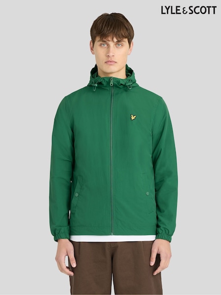 Verde - Regular Lyle & Scott Zip Through Hooded Jacket