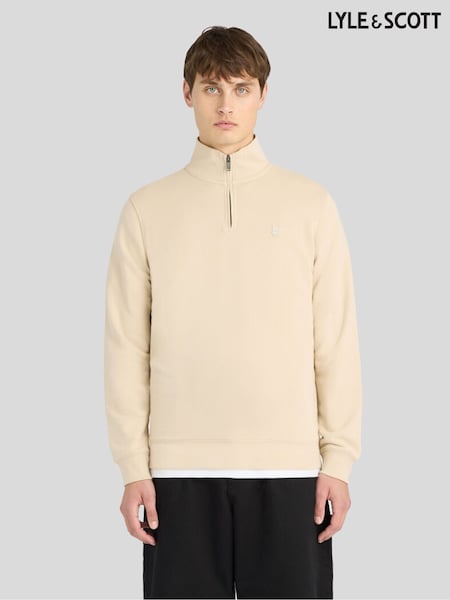 Φυσικό - Regular Lyle & Scott Superfine Quarter Zip Sweatshirt