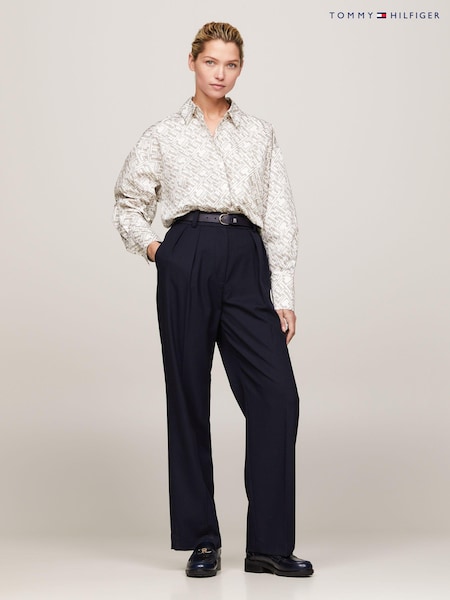 Tommy Hilfiger Blue Relaxed Straight Leg Trousers (218302) | €106