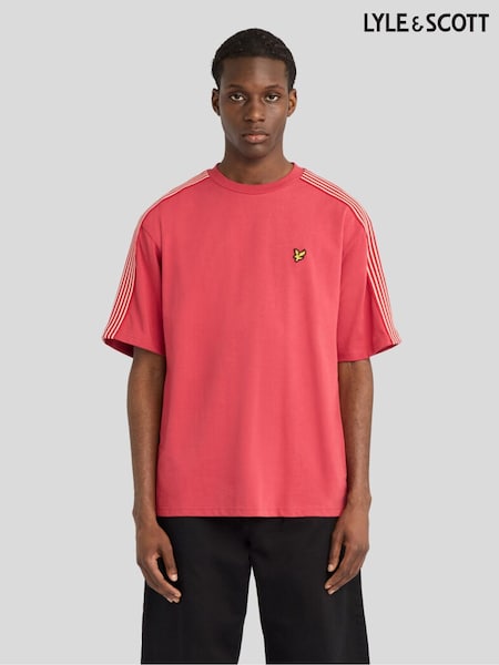 Crveno - Regular Lyle & Scott Stripe Taped T-shirt
