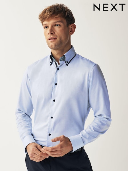 Light Blue Single Cuff Trimmed Formal Shirt (218518) | €9