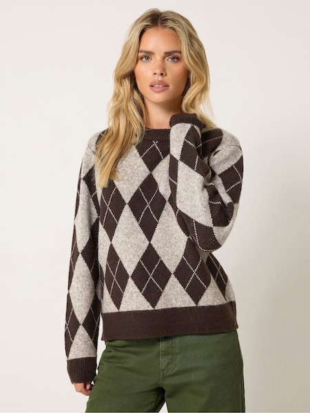 Қоңыр - M&co Petite Argyle Jumper