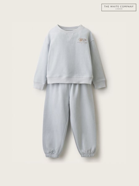 Zils - The White Company Blend Camping Buddies birstēta džersija relaxed fit pidžama