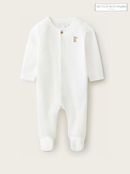 Balts - The White Company Blend Velour Bunny Embroidered Naktstērps