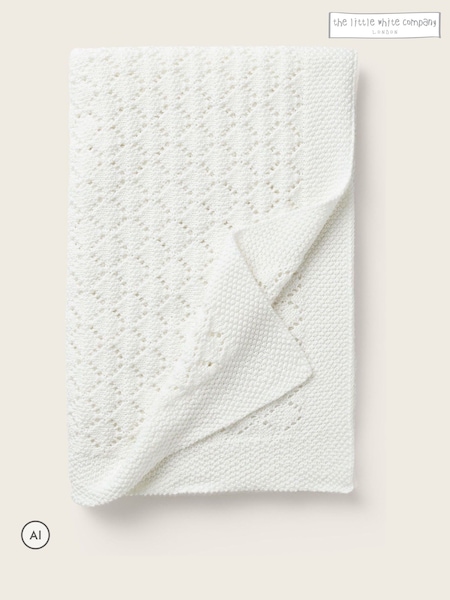 أبيض - بطانية Heirloom من The White Company