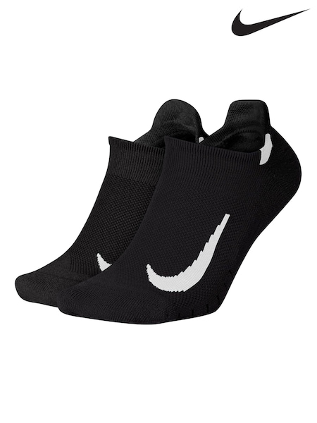 Nike Black Multiplier Running No Show Socks 2 Pack (219020) | €22.50