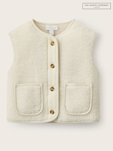 Blanco - Chaleco de borreguito de The White Company