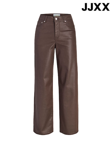 بني - Jjxx High Waisted Coated Jeans