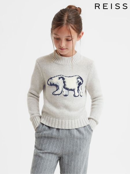 Reiss Polli Casual Knitted Polar Bear Jumper (219389) | €79