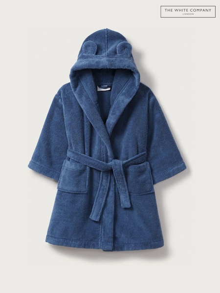 Azul - The White Company Bata de hidromasaje con orejas