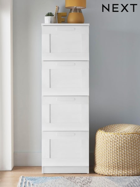White Flynn 4 Drawer Tall Chest of Drawers (219413) | €245