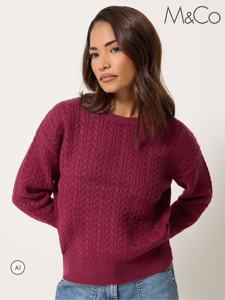 Czerwony - M&co Petite Mini Cable Jumper