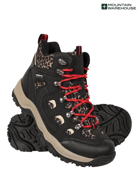 Black - Mountain Warehouse Adventurer Printed Waterproof Boots