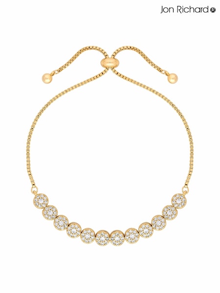 Jon Richard Gold Tone Cubic Zirconia Circle Pave Toggle Bracelet (219886) | € 41