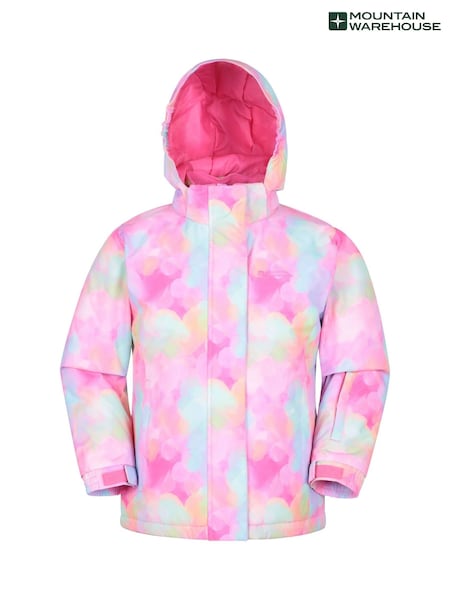 Pink - Mountain Warehouse Snowdrop Printed Kids Ski Jacket