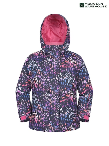 Svart - Mountain Warehouse Snowdrop Printed Kids Ski Jacket