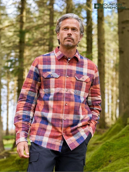 Apelsin - Regular Mountain Warehouse Trace Flannel Long Sleeve Shirt