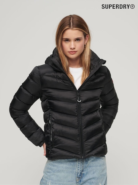 Superdry Black Hooded Fuji Padded Jacket (220168) | €54