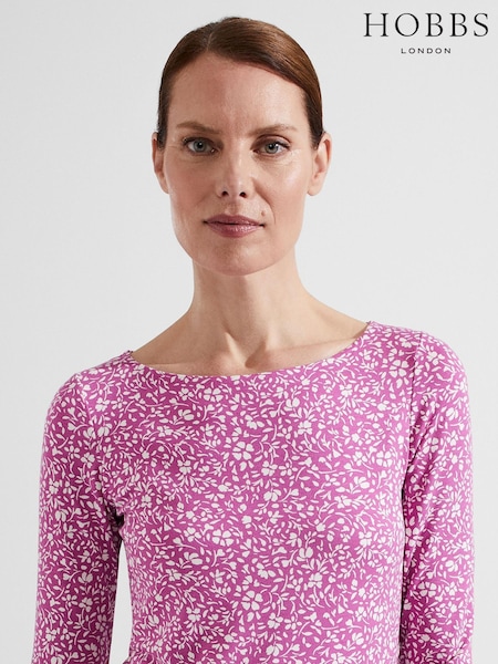 Hobbs Pink Sonya Printed Top (220882) | €15
