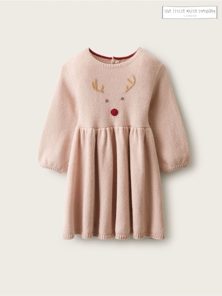 Pink - The White Company Blend Jingles Knit & Tulle Dress