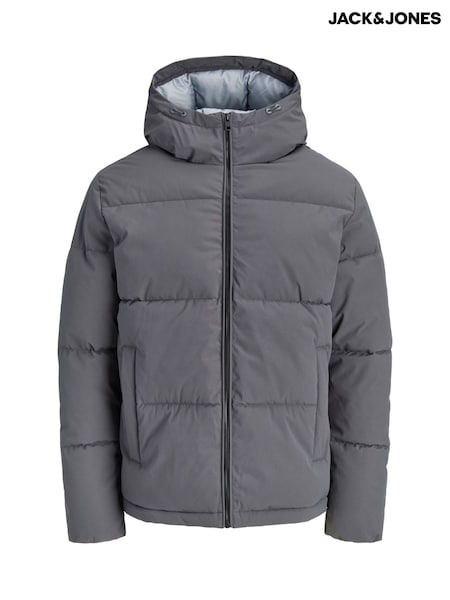 Gris oscuro - Regular Jack & Jones Hooded Puffer Jacket