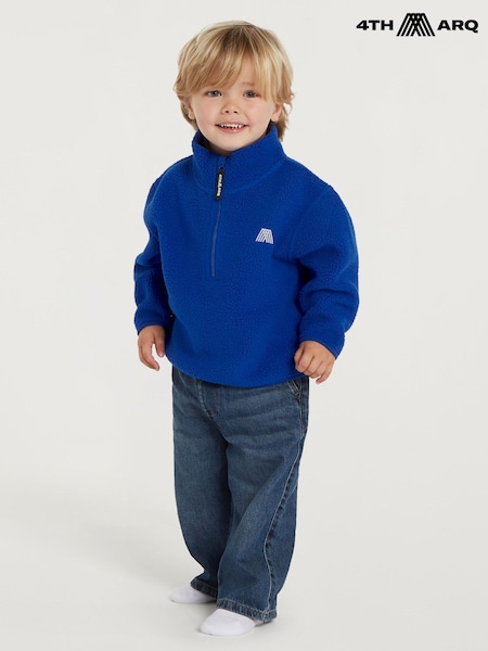 Blue - 4th Arq Kids Half-zip Fleece