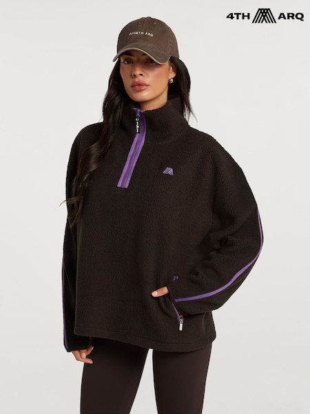 Dark Brown - 4th Arq Maddox Half-zip Fleece