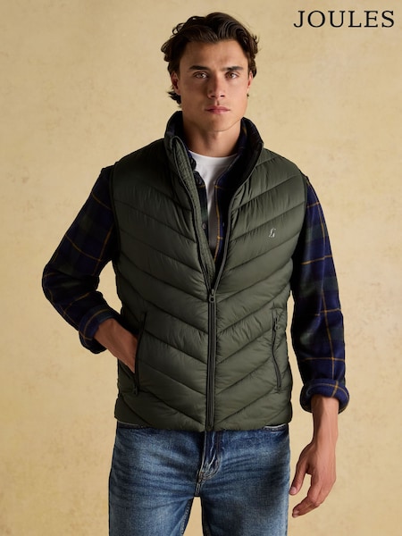 Vihreä - Joules Garrett Showerproof Padded Gilet (222173) | €77