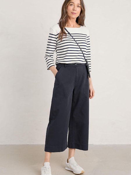 Seasalt Blue Cornwall Hobhouse Wide Leg Culottes (222745) | €42