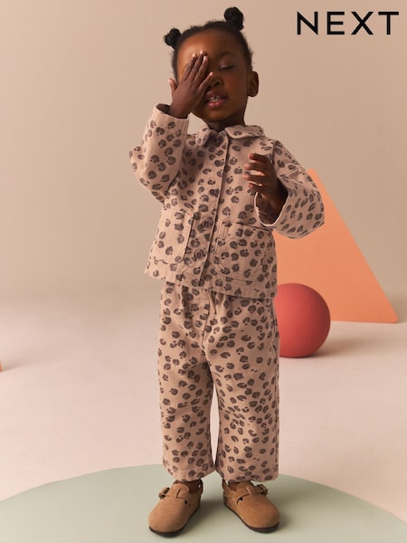 הדפס חייתי - 100% Cotton Shacket And Trousers Set (3mths-7yrs) (223852) | ‏88‏₪ - ‏105‏ ₪